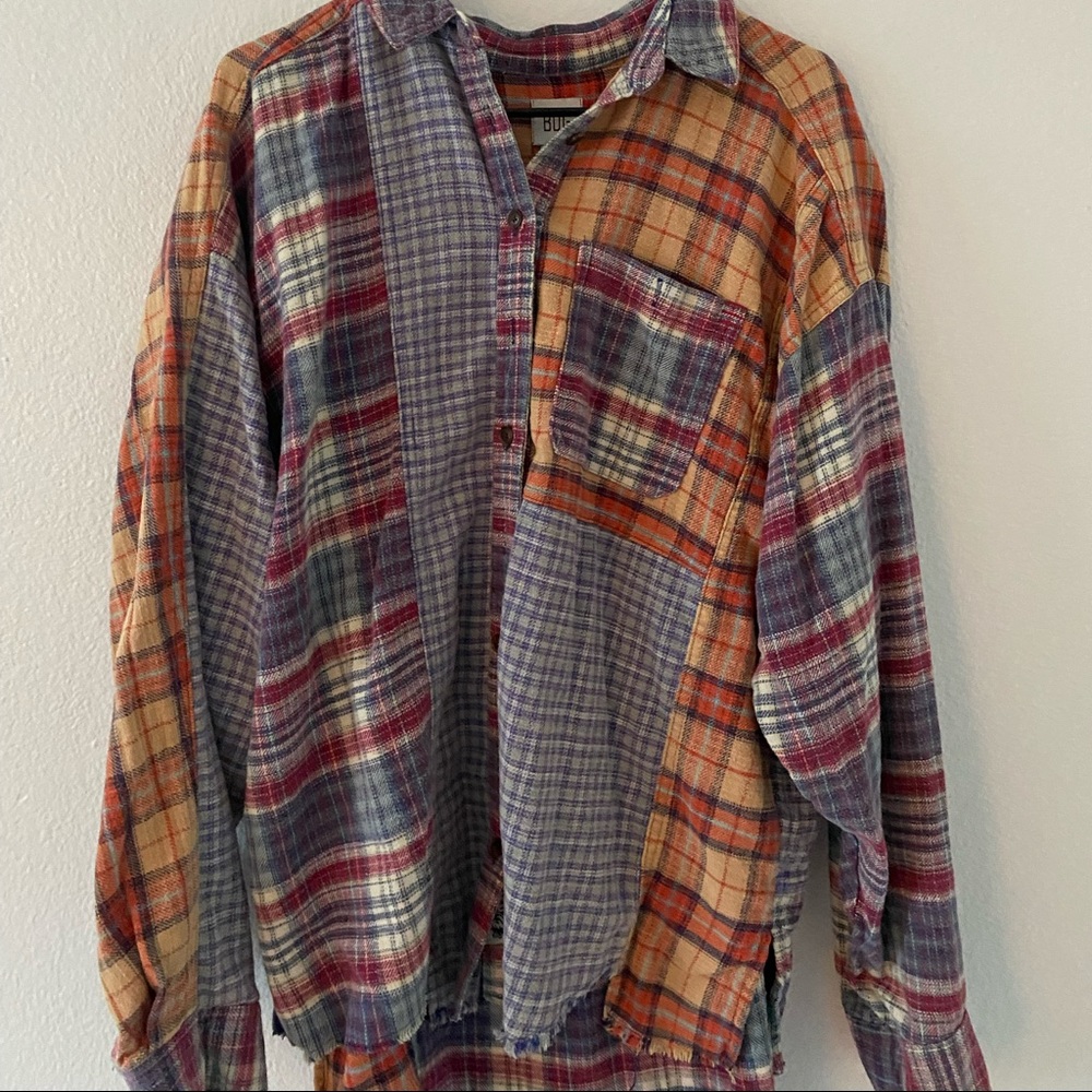BDG/ Urban Outfitters colorful oversized flannel